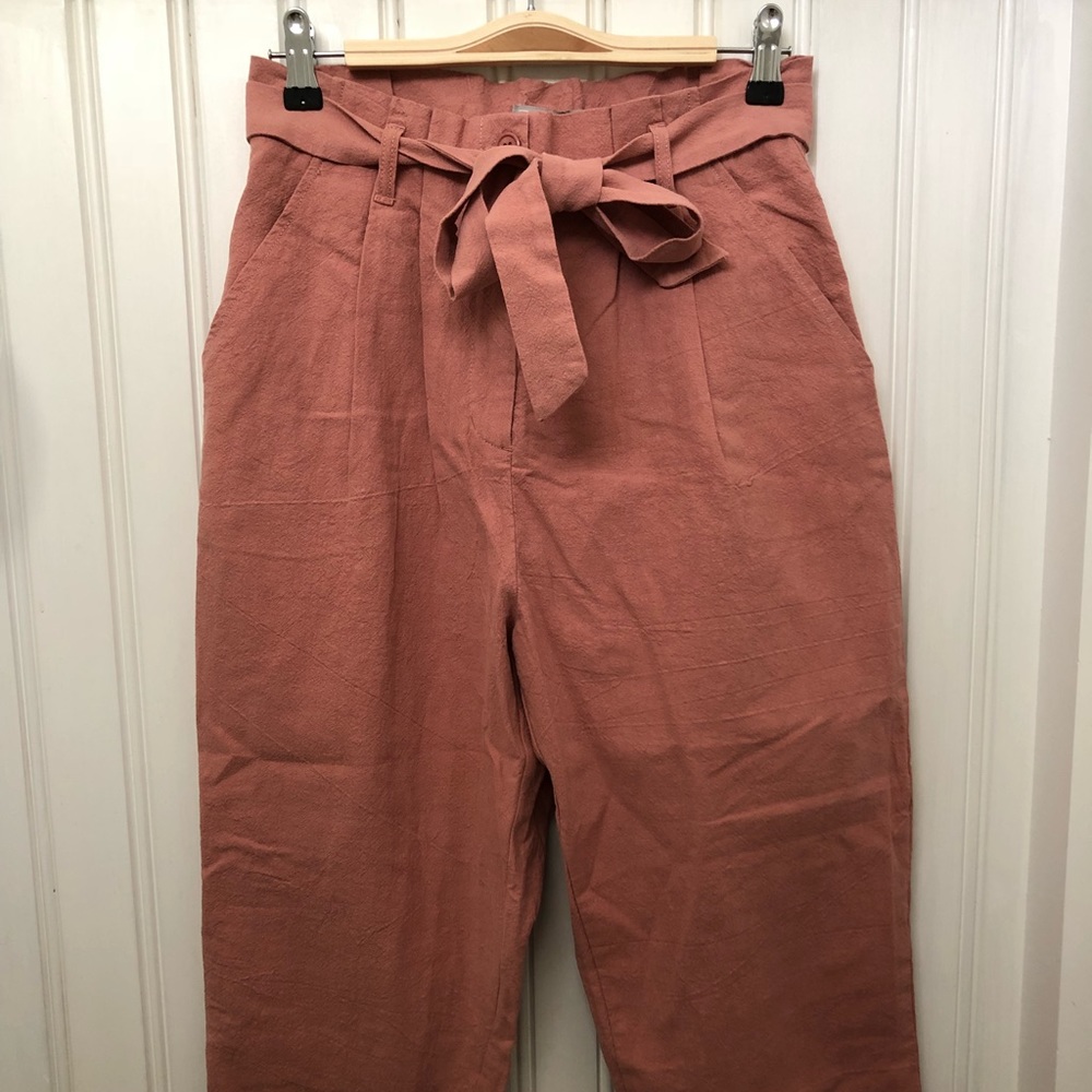 Asos boyfriend pants with bow.